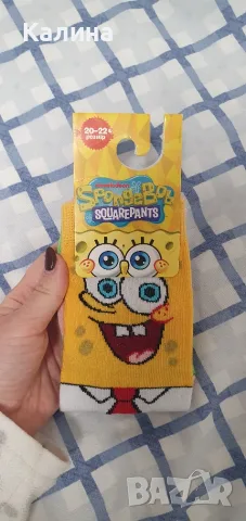 Чисто нови детски чорапки Sponge Bob 21-22