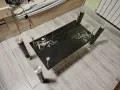 Стъклена холна маса на 2 нива, снимка 1