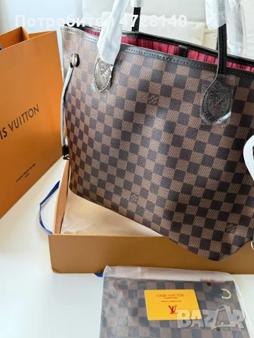 Дамска чанта Louise Vuitton Neverfull, снимка 5 - Чанти - 54461294