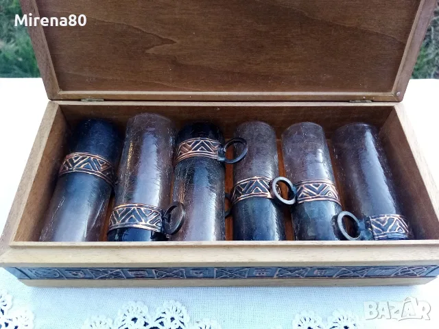 Ретро чаши за алкохол - Унгария, снимка 2 - Антикварни и старинни предмети - 56629740
