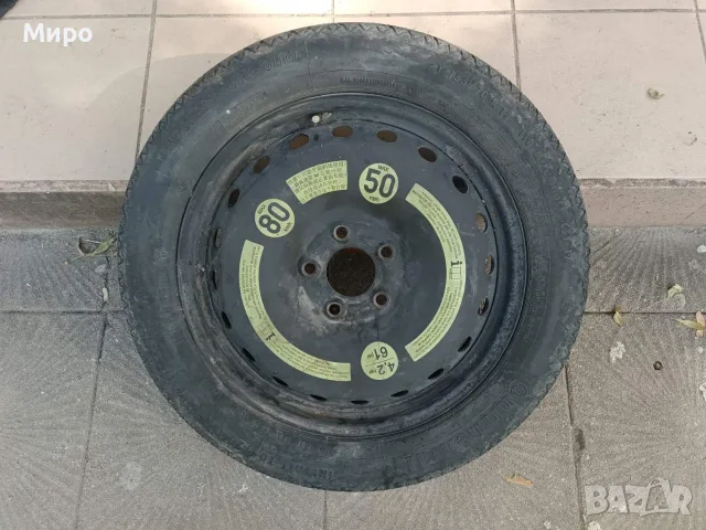 Резервна гума патерица за Мерцедес, снимка 4 - Гуми и джанти - 56594216