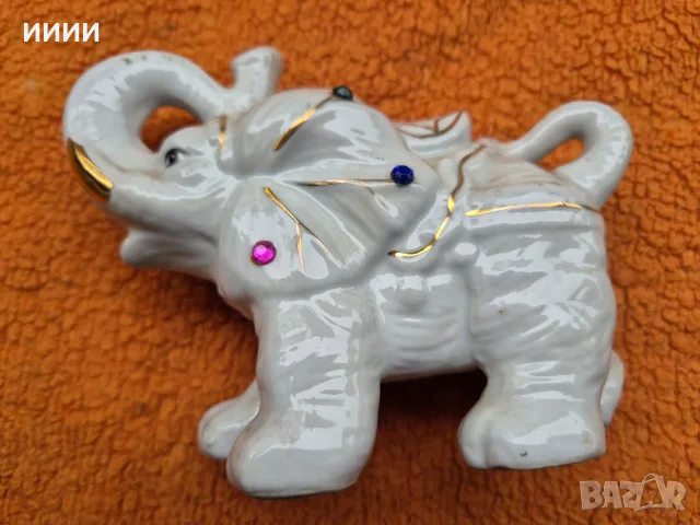 Порцеланова статуетка фигурка слон 2, снимка 3 - Антикварни и старинни предмети - 56610783