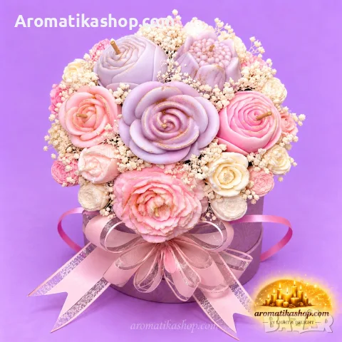 „Rosé Amour“ – Луксозен ароматен букет, снимка 4 - Декорация за дома - 56682011