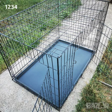 голяма метална клетка за куче 108x70x76см за транспорт и стационар 