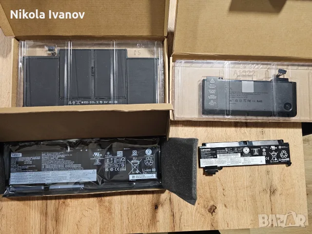 Лот батерии за лаптоп (Lenovo, Apple MacBook) – за части / рециклиране / нетествани