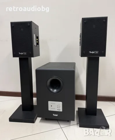 🔈Комплект съраунд колони Teufel M300D THX Dipol с диполна конструкция + Субуфер + стойки🔈