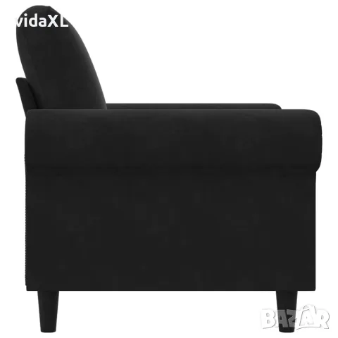 vidaXL Кресло, черно, 60 см, кадифе, снимка 6 - Дивани и мека мебел - 56147283