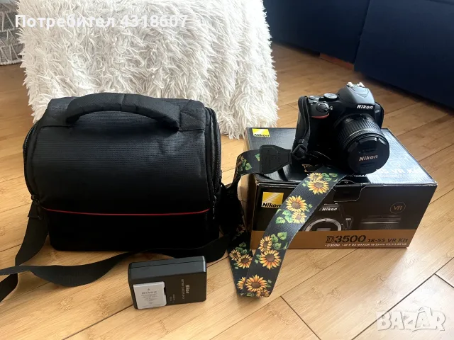 Nikon D3500 + 18-55mm VR | Отлично състояние | Под 5000 кадъра