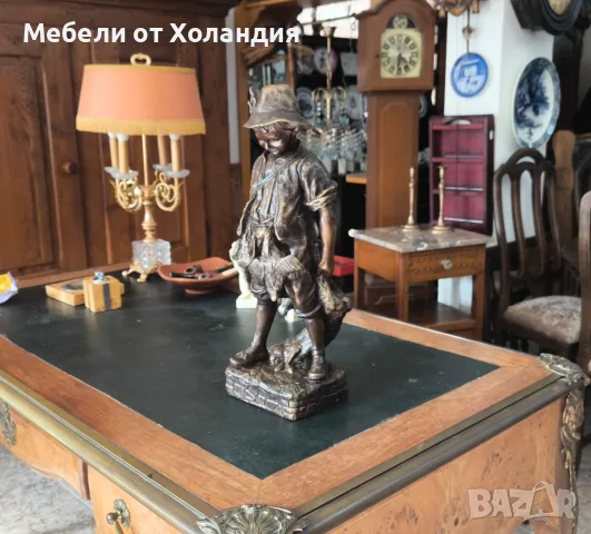 Голяма бронзова пластика по Огюст Моро, снимка 2 - Статуетки - 56577234