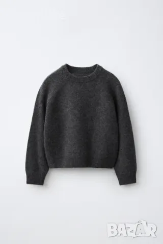 ZARA тъмносив плетен пуловер, снимка 6 - Блузи с дълъг ръкав и пуловери - 56552241