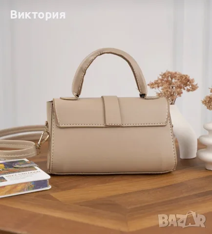 Дамска Чанта бежова, снимка 2 - Чанти - 56691653