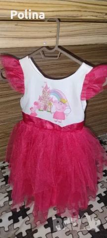 Ефектна рокля Пера пиг Peppa pig 116, снимка 2 - Детски рокли и поли - 56642757