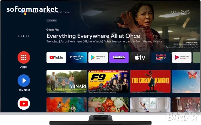 50 инча QLED Smart телевизор Telefunken QU50AN900M, 4K Ultra HD, Android