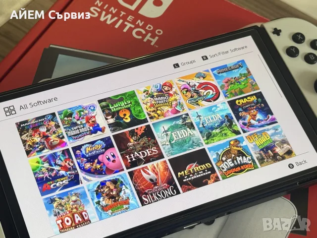 Nintendo Switch Oled с поставен чип и 256GB, снимка 2 - Nintendo конзоли - 56611363