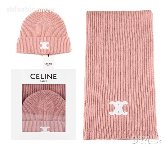Celine комплект шапка и шал, снимка 9 - Шапки - 56619323