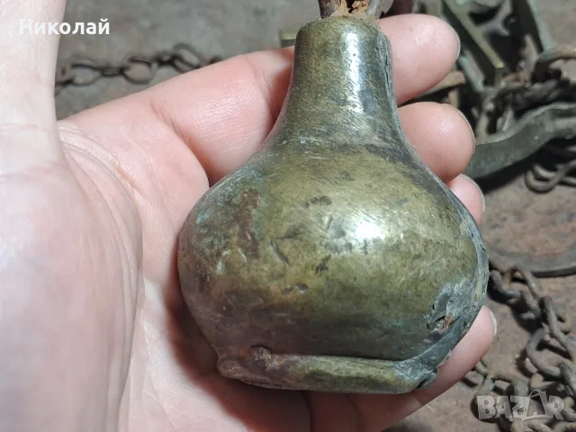 Стар Бронзов Кантар Паланца с Топуз, снимка 4 - Антикварни и старинни предмети - 56570297