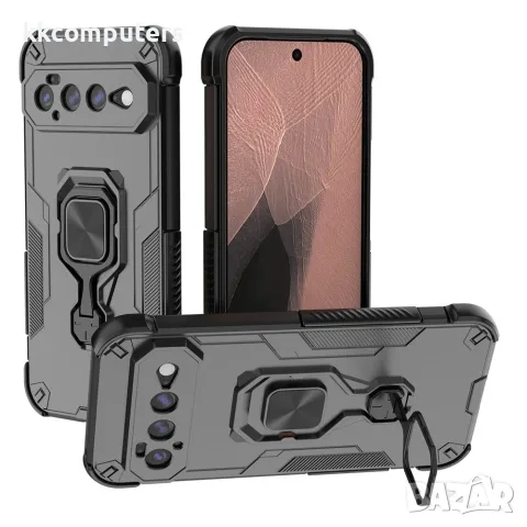 Калъф за Google Pixel 11 Pro XL от PC и TPU с Въртяща се Метална Стойка 360°, Air Cushion Защита и С
