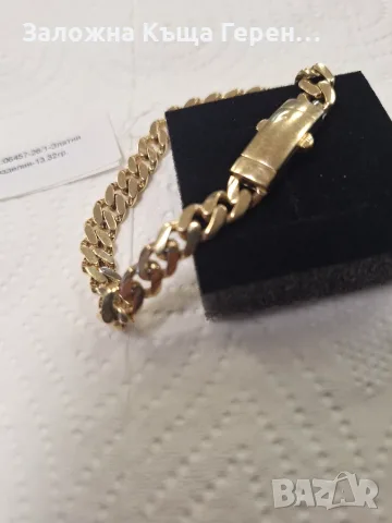 Златна гривна 13,32гр, снимка 2 - Гривни - 56655444