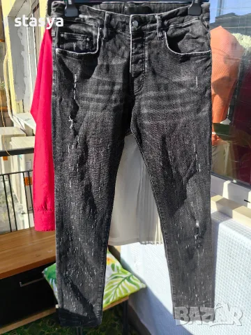  Мъжки черни дънки Amiri style — Size 32