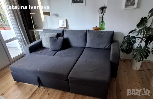 Разтегателен диван JYSK, снимка 3 - Дивани и мека мебел - 56553887