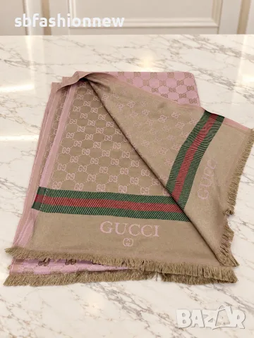 Gucci шал кашмир и коприна, снимка 3 - Шалове - 56559358