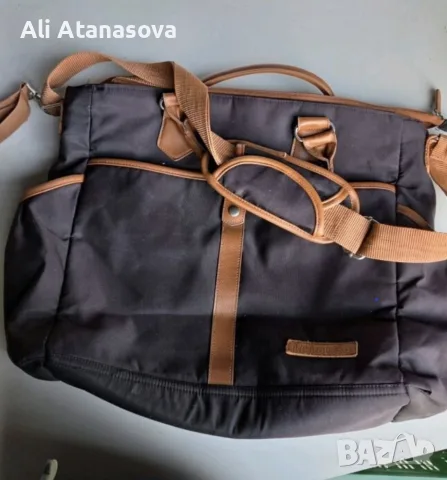 Kikka Boo diaper bag, black and brown, shoulder and crossbody carry