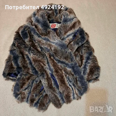 RARE Пончо/Пелерина с пух, снимка 4 - Якета - 56629730