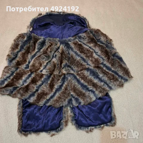 RARE Пончо/Пелерина с пух, снимка 9 - Якета - 56629730