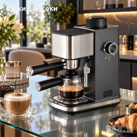 Еспресо кафемашина 1500W с парна дюза и каничка