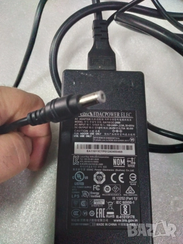 Захранване EDAC EA11013-2400 24V, 3.75A, 90W, снимка 3 - Кабели и адаптери - 56653895