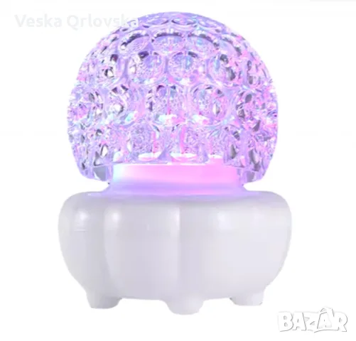 Коледна кристална въртяща се топка LED светлина