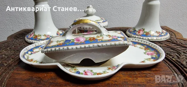 Антикварна порцеланова  мастилница , снимка 8 - Антикварни и старинни предмети - 56728628