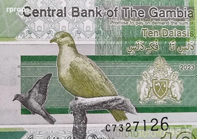 Гамбия. 10 даласи. 2023 година.UNC., снимка 2 - Нумизматика и бонистика - 44279639