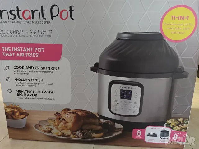 Instant Pot мултикукър Duo Crisp + Air Fryer, 8 л, нов с гаранция
