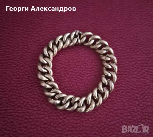 СТАРИННА МНОГО ДЕБЕЛО ПОЗЛАТЕНА МЕДНА ГРИВНА АНТИКВАРЕН ВНОС от ШВЕЦИЯ 