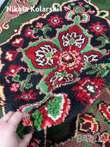Автентичен вълнен китеник, снимка 4 - Покривки за легло - 56734405