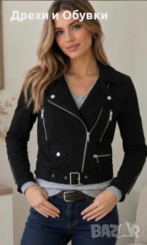 Черно късо яке Zara, снимка 2 - Якета - 56600770