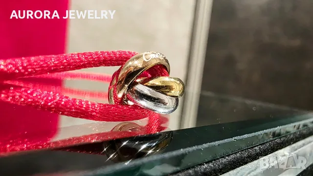 CARTIER Trinity Red Strap Унисекс Гривна Червен Конец, снимка 8 - Гривни - 56675132