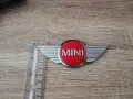 MINI Cooper емблема стар стил сребристо с червено, снимка 4