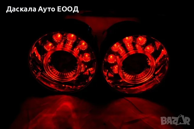 1бр. ЛЕД LED диоден стоп хром с 2 кръгли хамбургера, 24V, снимка 3 - Аксесоари и консумативи - 56621180