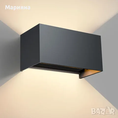 Луксозен модерен LED аплик Vatat 24W (3000K топла светлина) – цвят Антрацит