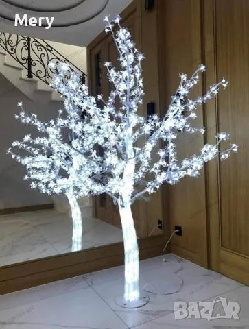 LED декоративно дръвче Sakura – 180 см, 672 LED светлини с двуцветен FLASH ефект