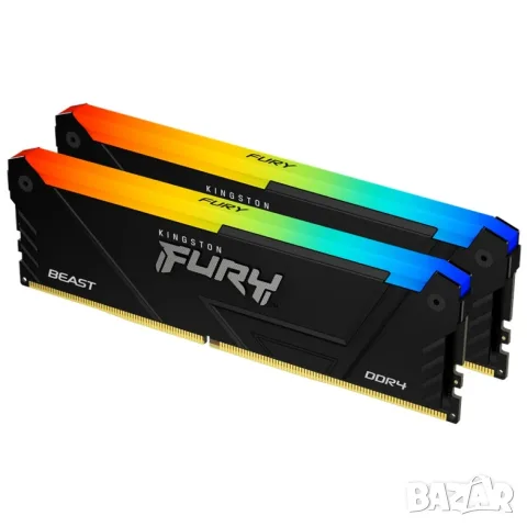 Kingston FURY Beast RGB 16GB DDR4 (2x8GB) KIT 3200MHz CL16 RAM памет нова