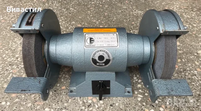 Elektra Beckum 175 WK Отличен двоен Шмиргел Германски 220V 330W 3000 оборота в минута