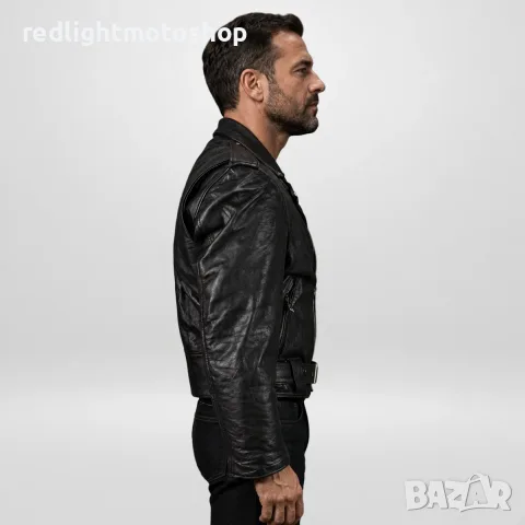 Мъжко кожено яке Рокерия XL, снимка 2 - Аксесоари и консумативи - 56590113