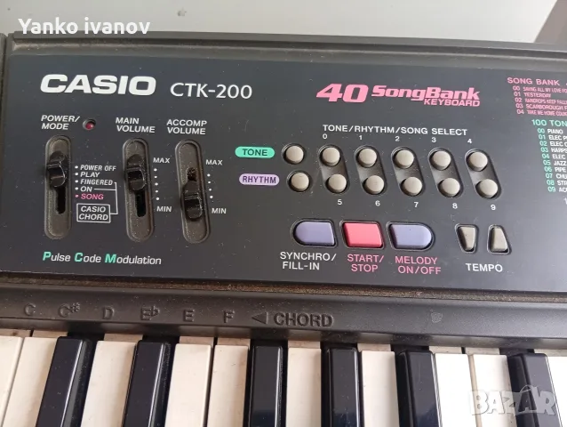 Електронен синтезатор Casio CTK-200, снимка 2 - Синтезатори - 56566820
