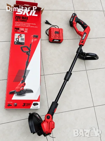 Продавам акумулаторен тример за трева SKIL 20V MAX – в отлично състояние!