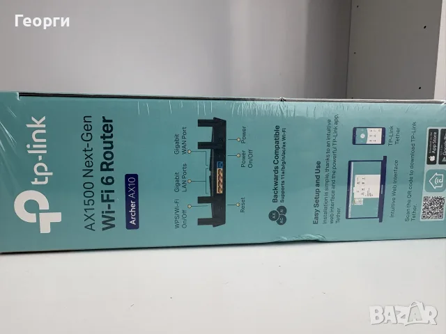 TP-Link AX1500 Next-Gen Wi-FI 6 рутер, снимка 3 - Рутери - 56747518