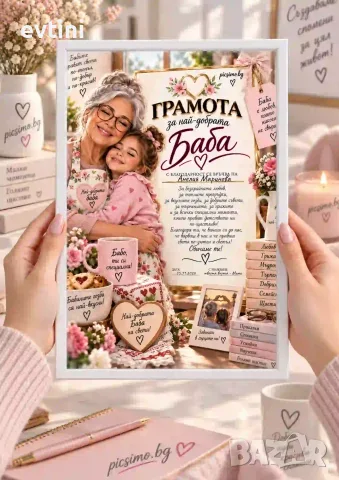 Персонализиран колаж „Най - добра БАБА“ – A4 / A3