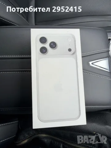 КАТО НОВ! iPhone 17 Pro Max 512GB Silver • 13м. Гаранция Vivacom • 96% Батерия